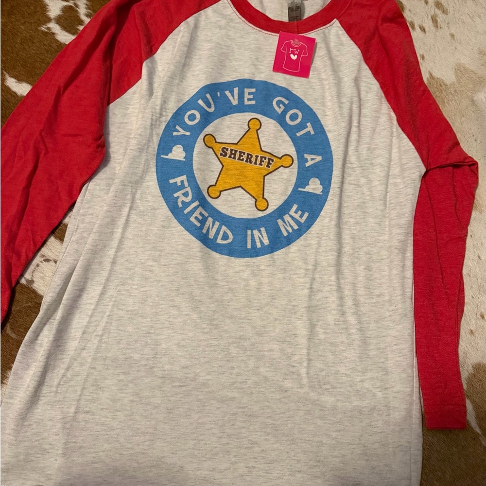 Red & Heather Gray 'You've Got a Friend in Me' Sheriff Graphic Raglan Top